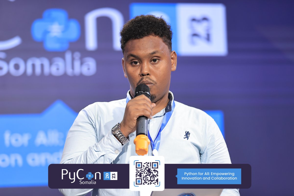 PyConSomalia's tweet image. Eng. Abdiaziz Hassan, one of our esteemed speakers, took us on a journey through how PyCon started and encouraged participants to contribute to the Python community in Somalia 🌍🐍.
#PyConSomalia #CommunityContribution #PythonJourney #PyCon2023 #PyConSo