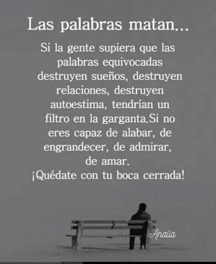 LAS PALABRAS MATAN.,..