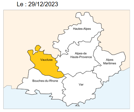 AtmoSud's tweet image. [#PICPOLLUTION] 📢 Vigilance pollution #PM10 aujourd'hui - Niveau information-recommandations  dans le département du #Vaucluse 

Plus d'info sur : swll.to/cmTCkx7