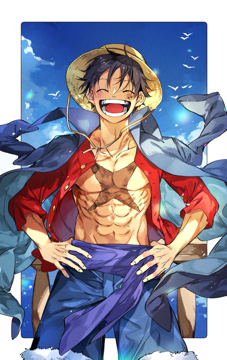 モンキー・D・ルフィ 「#今年も残りわずかなので今年一番伸びた画像を貼る  個人的殿堂入り」|ほろばいさ子のイラスト