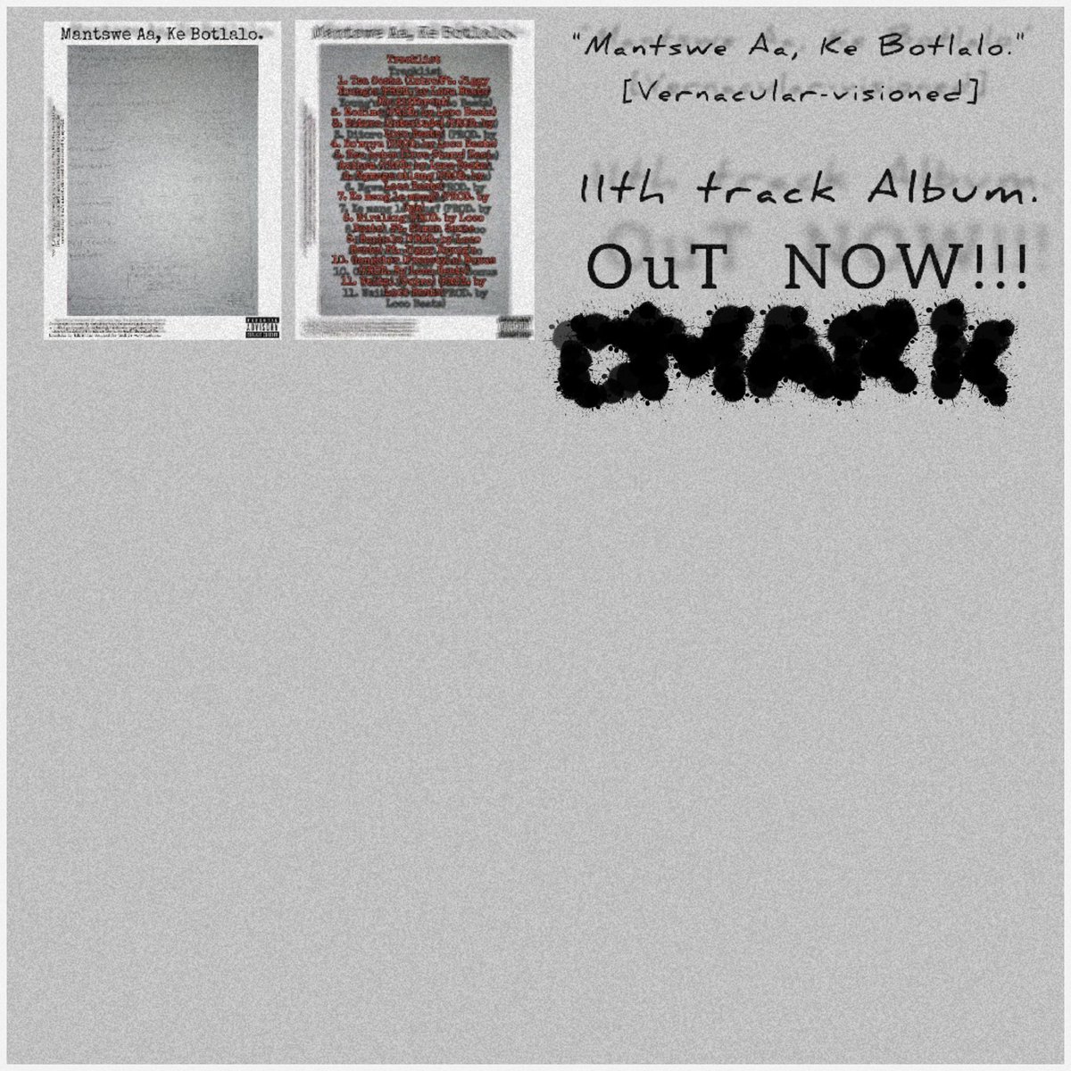 __dmark's tweet image. it's official. 01 January 2024, Album...Out Now!

Cover Art. Tracklist. Banner Pic. Profile display