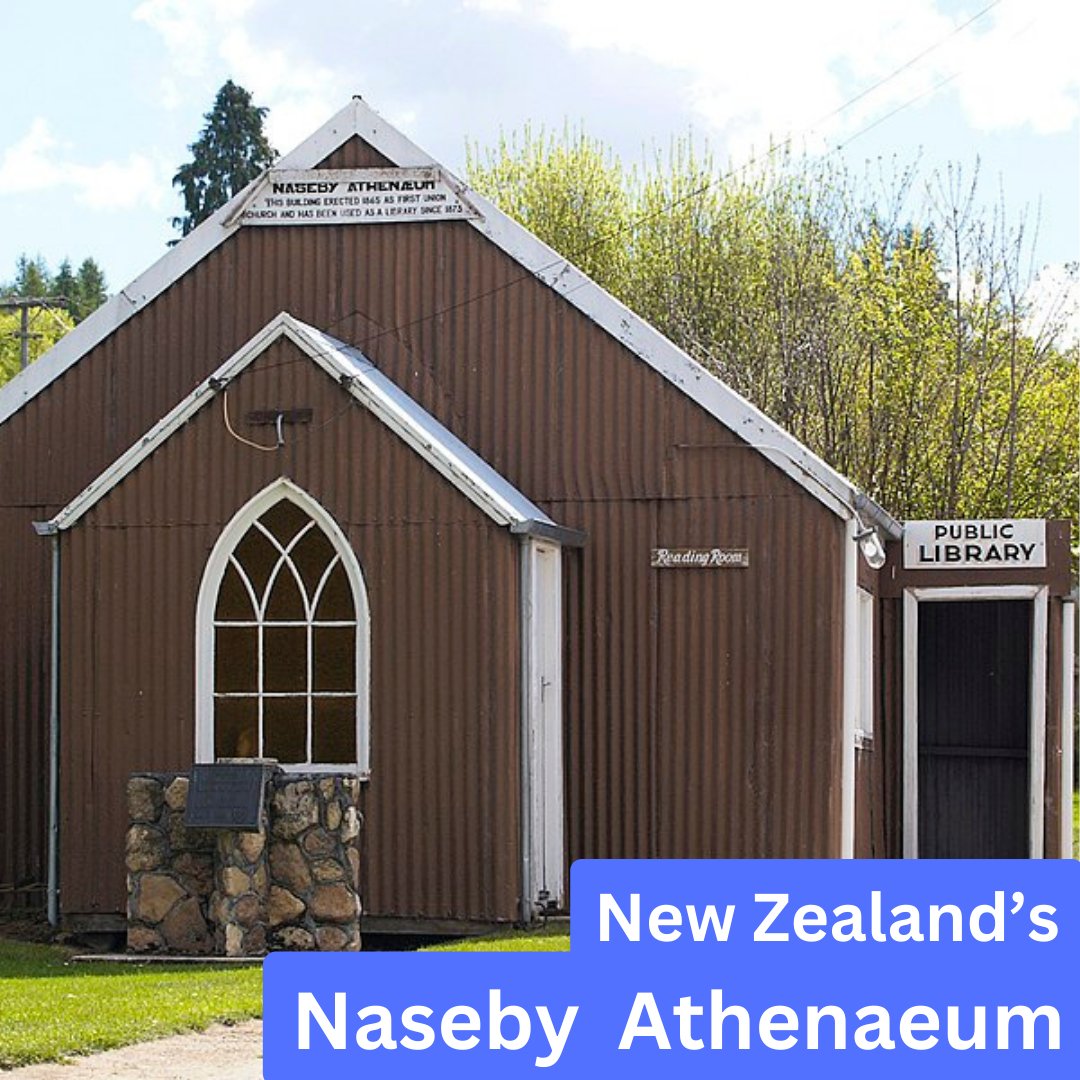 AuroraImprint's tweet image. #LibrarySpotlight
Naseby Athenaeum was erected in 1865 as a Union church. before being transferred to an Athenaeum committee in 1870. Three years later, it was providing books to read as an alternative leisure activity to drinking, and still operates as a library to this day!