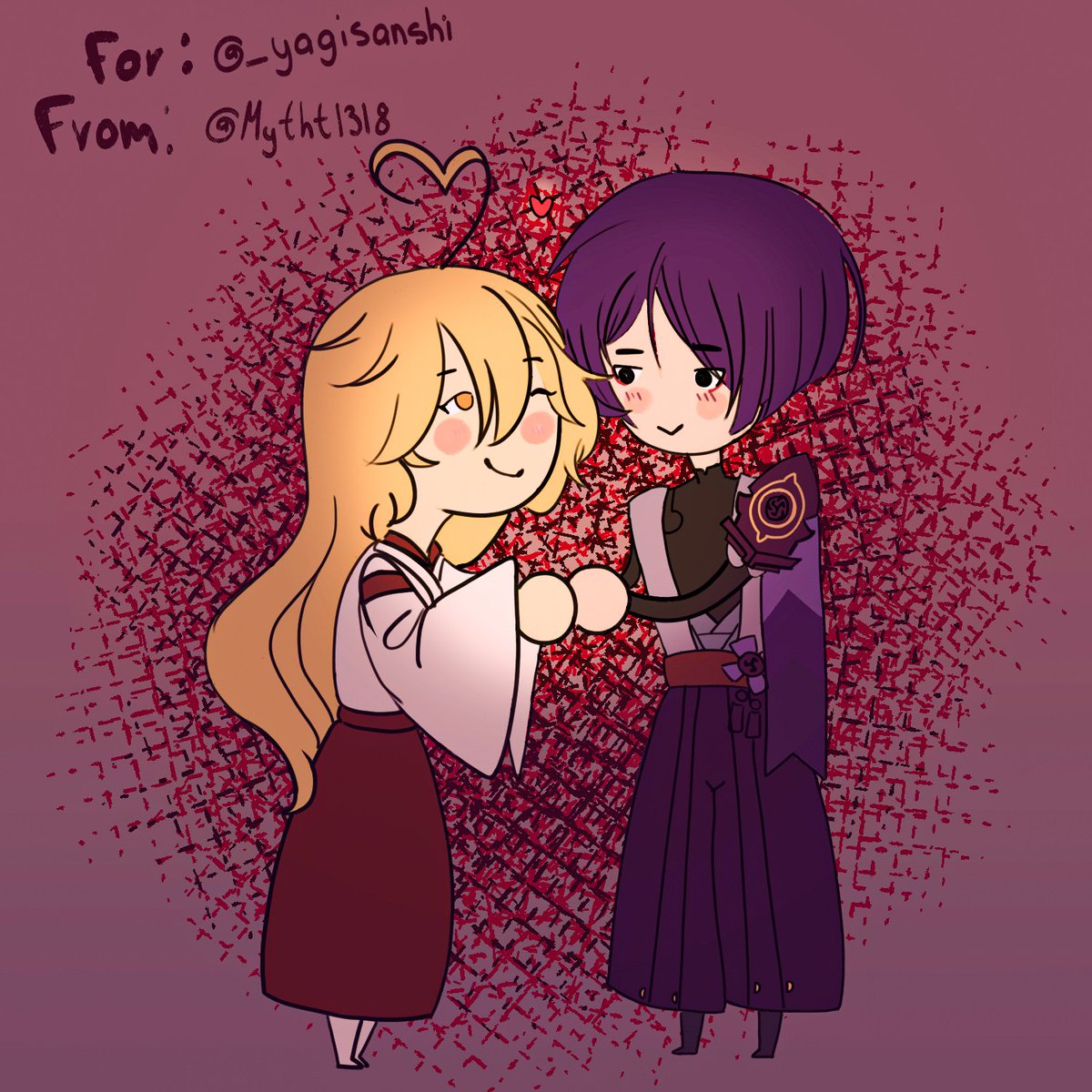 Mytht1318's tweet photo. Helooo, im your secret santa!!  @_yagisanshi ＼(^^)／
Sorry for the delay, I hope you like it and I wish you had a good holiday <3 

@aefersecresanta
#scaraether #scarather #aethersecretsanta2023 https://t.co/vdgplDNbcU