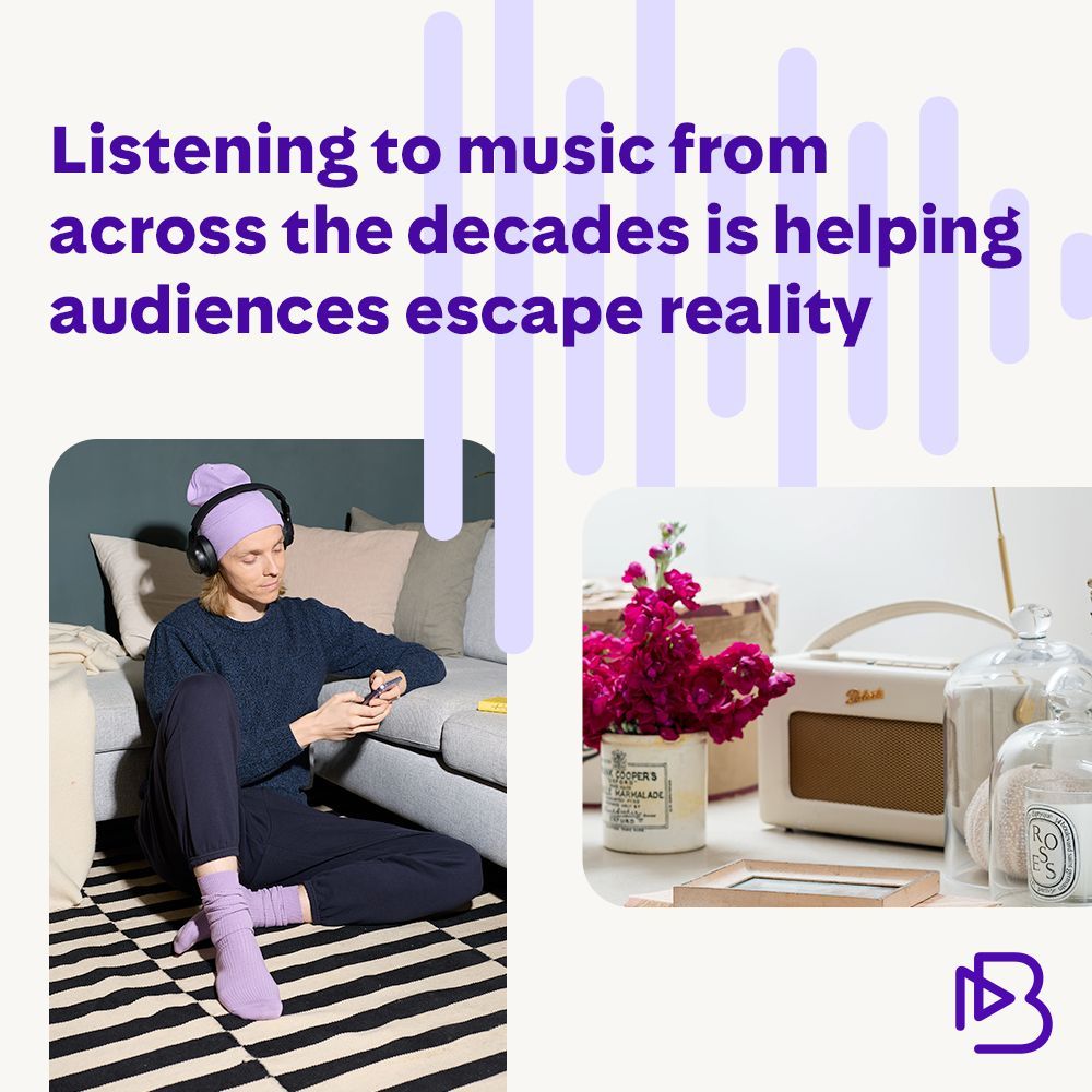 bauermedia's tweet photo. Listening to music from across the decades is helping audience escape reality, with 65% saying that listening to music from the 60s, 70s, 80s and 90s provides them with an escape in difficult times. 🎵 💖 https://t.co/Io8ycSKPbW