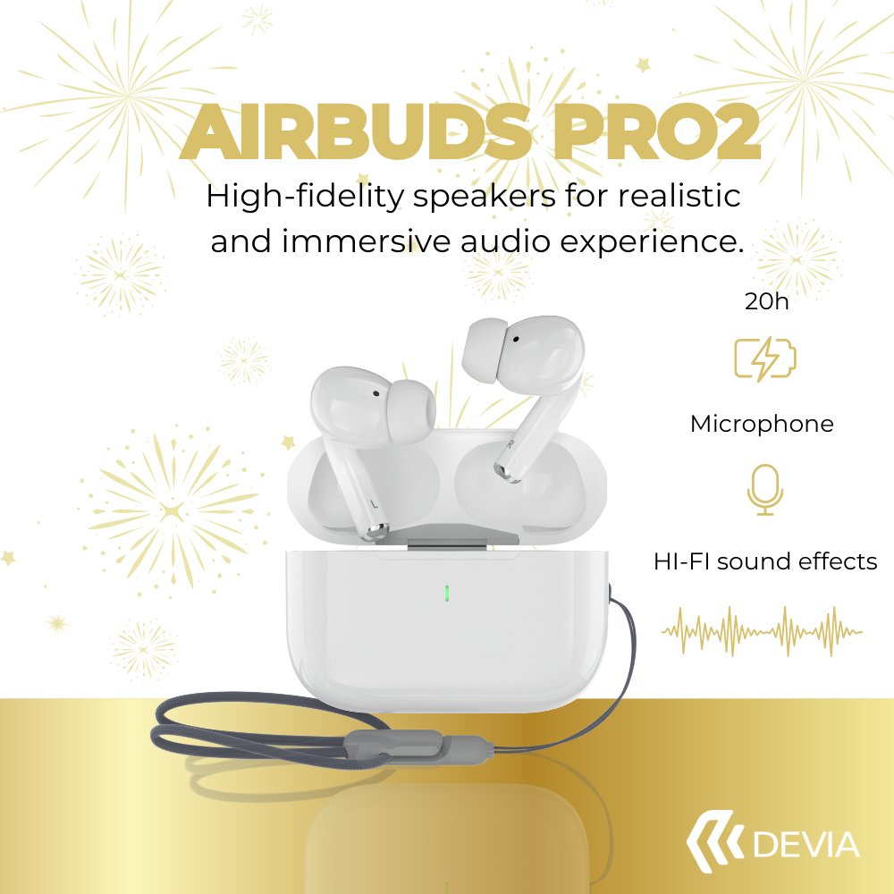 MyDeviaGlobal's tweet photo. Airbuds Pro2 TWS Earphones are an excellent choice for those seeking wireless earphones with stable connectivity, premium audio quality, intuitive controls, long battery life, and ease of use, meeting the demands of everyday entertainment and communication exceptionally well. https://t.co/keh6Feer1b