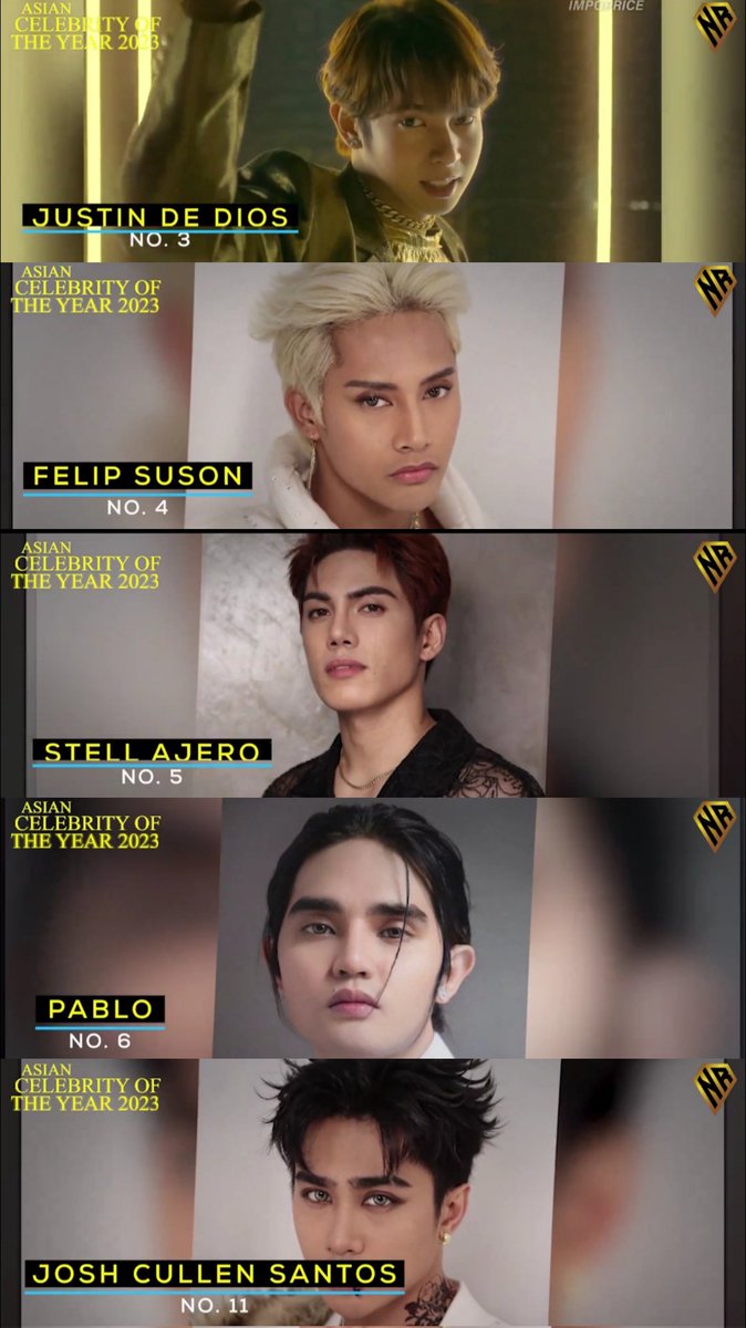 casinagsh's tweet photo. Congratulations, @jah447798, @felipsuperior, @stellajero_, @imszmc, and @JoshCullen_s,

Our #MAHALIMA have been named as finalists for the Asian Celebrity of the Year 2023 by @thenreport.

@SB19Official #SB19 https://t.co/sNzcu7YaIB