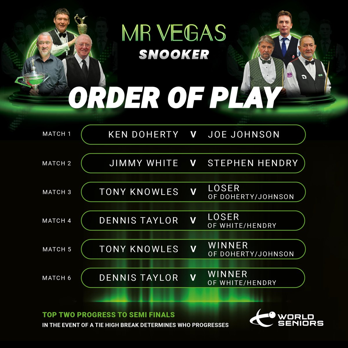 📣 TODAY IS THE DAY! Tune in to @channel5_tv from midday for the inaugural World Seniors Mr Vegas Snooker! Six snooker icons, single-frame snooker, shot-clock conditions - who will keep their cool and take the title? ℹ Event info: seniorssnooker.com/world-seniors-… #MrVegasSnooker