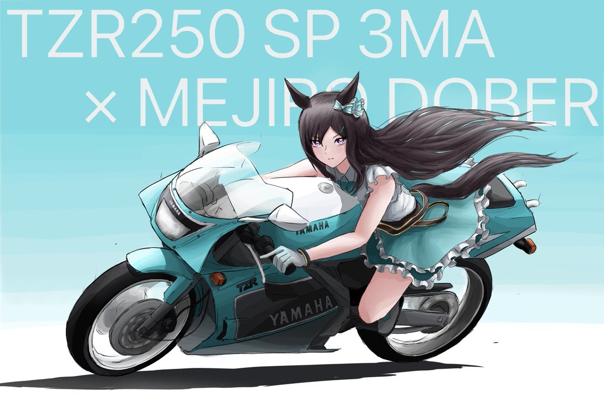 silence suzuka (umamusume) vehicle focus 1girl horse ears animal ears horse girl horse tail tail  illustration images