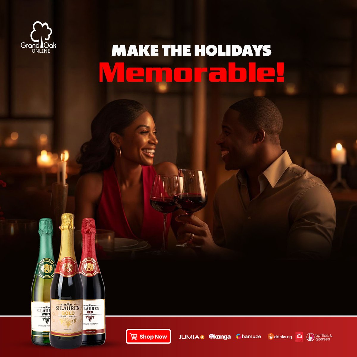 These are the times for reminiscing and creating new memories. Dictate the talking points with chilled servings of St Lauren.

Shop Now on Chamuze.com, Jumia and Konga or tap the link in the bio @grandoakonline.
@stlaurenng