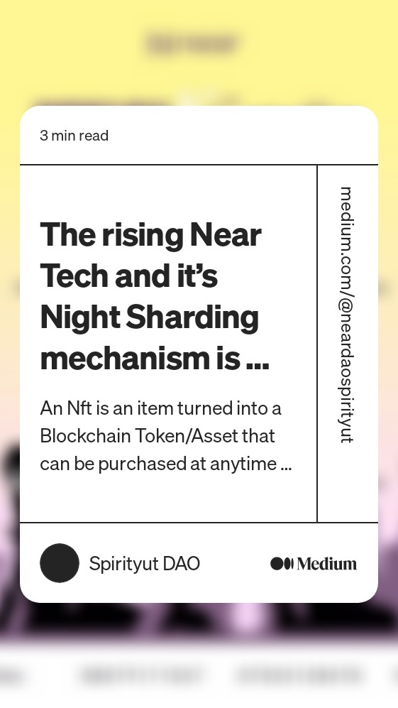 SPIRITYUT DAO (@spirityut) on Twitter photo Hey hey🎄!
Read this story from Spirityut DAO on Medium : medium.com/@neardaospirit…
<a href="/NEARProtocol/">NEAR Protocol</a> <a href="/NEARNigeria/">NEAR Protocol Nigeria🇳🇬 #NEARisNOW</a> <a href="/CreativesDao/">CreativesDAO</a> <a href="/Omegadigiworld/">Omegadigi-World Dao</a> <a href="/ReggaeDao/">Reggae Dao</a> <a href="/HypeDAO/">HypeDAO</a> <a href="/nxmlive/">NxM (🎵,🎵)</a> <a href="/dum_unu/">Chapter one global charity foundation ( C1 Guild )</a> <a href="/finance_ref/">Renamed</a> <a href="/AstroDao/">Astro DAO Launcher</a> <a href="/the_RAW_DAO/">Physical 2 Digital made simple</a> Hey hey🎄!
Read this story from Spirityut DAO on Medium : medium.com/@neardaospirit…
<a href="/NEARProtocol/">NEAR Protocol</a> <a href="/NEARNigeria/">NEAR Protocol Nigeria🇳🇬 #NEARisNOW</a> <a href="/CreativesDao/">CreativesDAO</a> <a href="/Omegadigiworld/">Omegadigi-World Dao</a> <a href="/ReggaeDao/">Reggae Dao</a> <a href="/HypeDAO/">HypeDAO</a> <a href="/nxmlive/">NxM (🎵,🎵)</a> <a href="/dum_unu/">Chapter one global charity foundation ( C1 Guild )</a> <a href="/finance_ref/">Renamed</a> <a href="/AstroDao/">Astro DAO Launcher</a> <a href="/the_RAW_DAO/">Physical 2 Digital made simple</a>