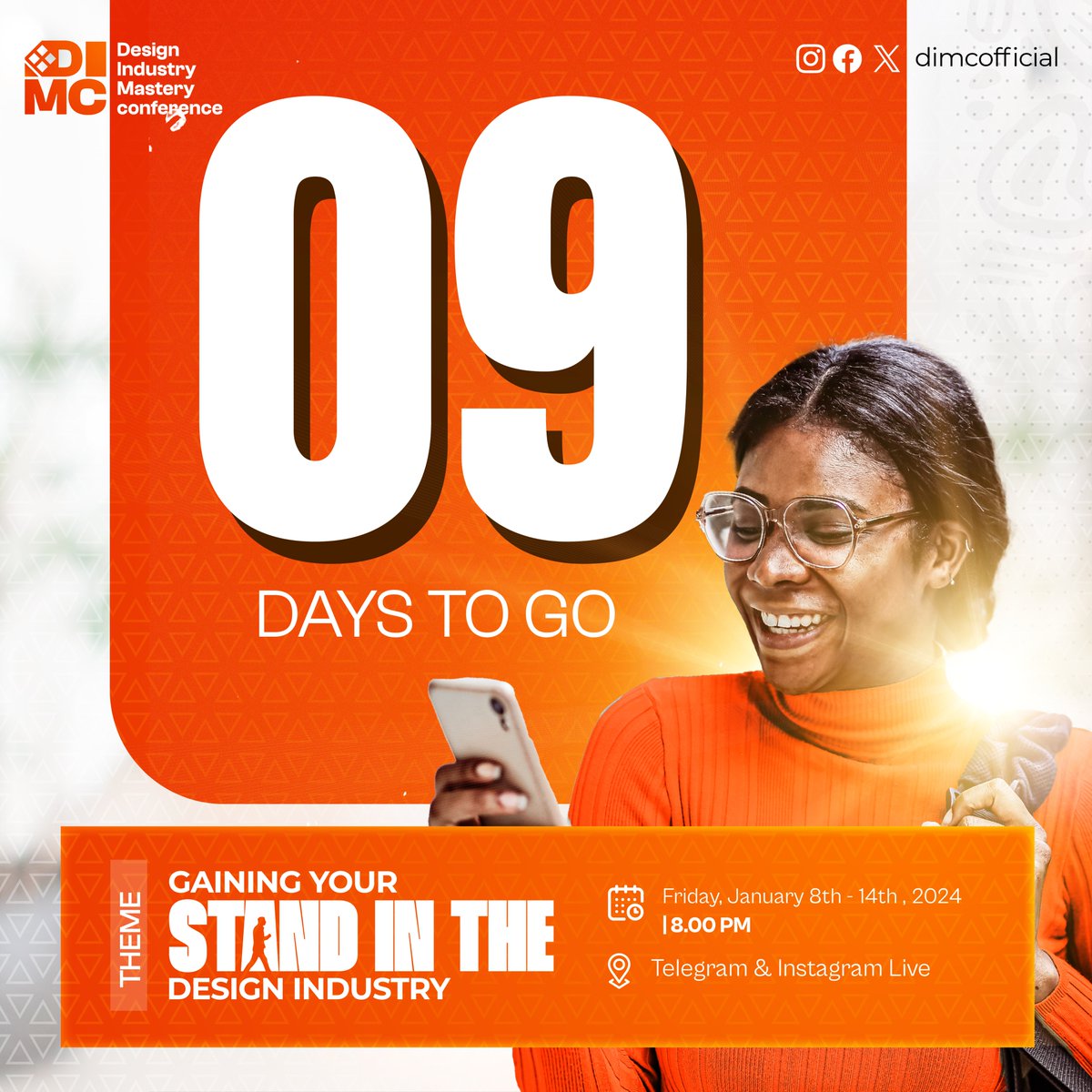 dimcofficial's tweet photo. It's nine days to the hooge Design Conference 😌
Hope you have registered and joined our Whatsapp group???
Just 10 days and knowledges would be impacted to us ...
Remember to turn on all notifications ✨
Click on the link on our bio
#DIMC #dimc24 https://t.co/P1eed0SYfn