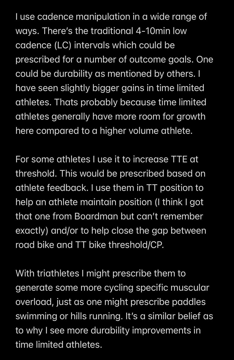 Hopper_SP's tweet image. Heres a whole bunch of ways I think of/use low cadence work with athletes. Tried to be as open as I can be here and give as many examples as possible to show how nuanced I think it can be.