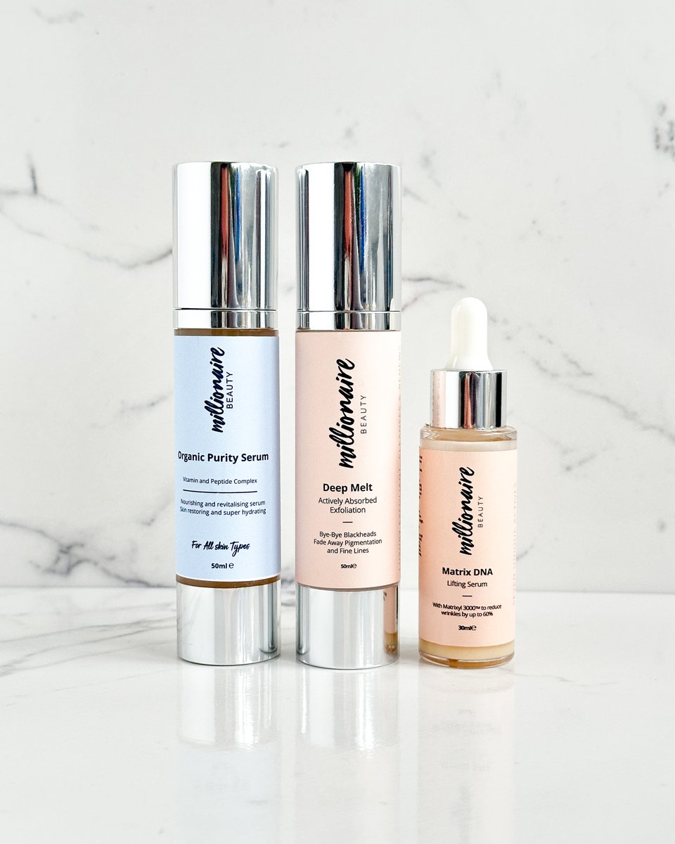 millionairebty's tweet photo. Welcome the new year by embracing a radiant transformation! Banish wrinkles and welcome a smoother, youthful complexion with Millionaire Beauty's Super Wrinkle Bundle—a curated collection designed to redefine skincare resolutions. ✨

#NewYearNewGlow #millionairebeauty https://t.co/utHJ9ARsEX