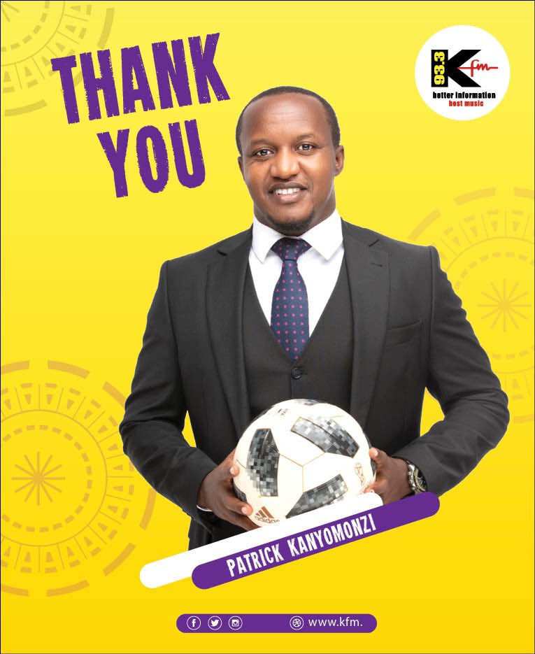 Thank you @PatriqKanyomozi for 13 years of fun, precise and accurate updates, reviews, previews and analysis all laced with brilliant humor; #KFMSPORTS All the best in your next journey.