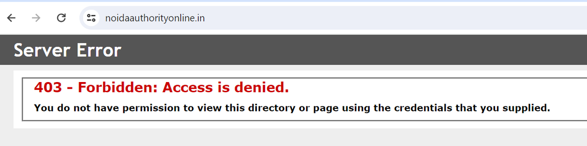 vikasjayna's tweet photo. @CeoNoida @noida_authority Is your website down? https://t.co/0cIkIDUHYh