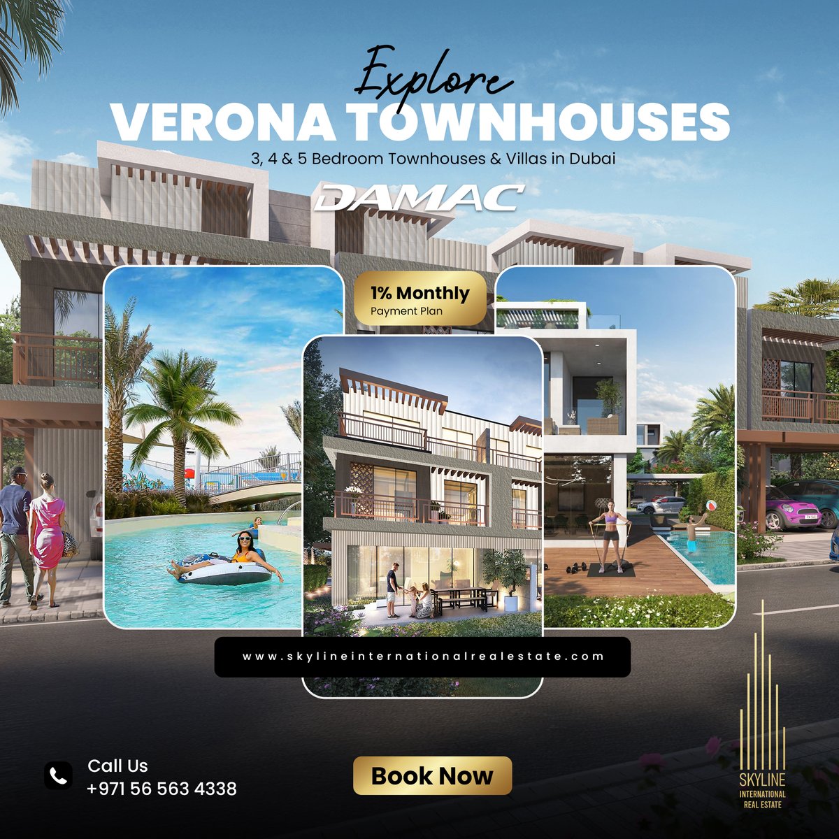 SkylineInterRE's tweet photo. Verona Townhouses by Damac Properties.
3, 4 &amp; 5 Bedroom Townhouses &amp; Villas with 1% Monthly Payment Plan. Book now! https://t.co/mwpzORDxZn