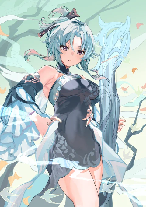 原神 歌塵浪市真君(ピンばあや) #今年も残りわずかなので今年一番伸びた絵を貼る 