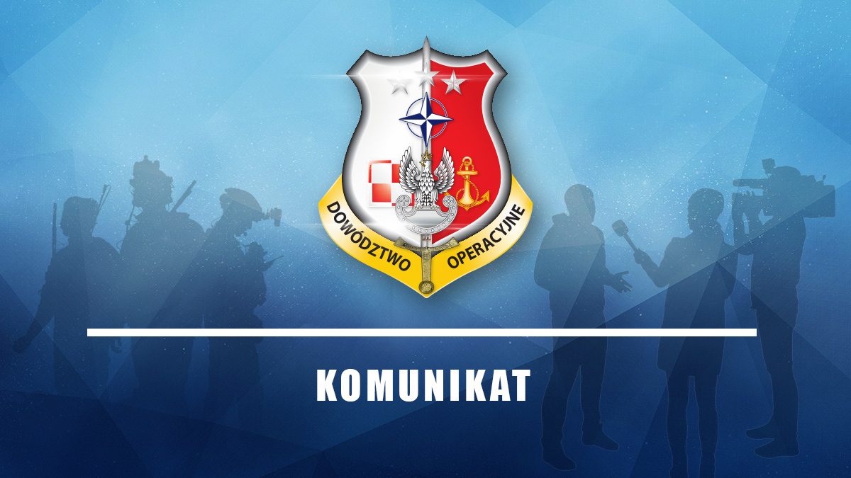 W godzinach porannych w przestrzeń powietrzną RP od strony granicy z Ukrainą wleciał niezidentyfikowany obiekt powietrzny, który od momentu przekroczenia granicy, aż do miejsca zaniku sygnału obserwowany był przez środki radiolokacyjne systemu obrony powietrznej kraju.
Zgodnie z