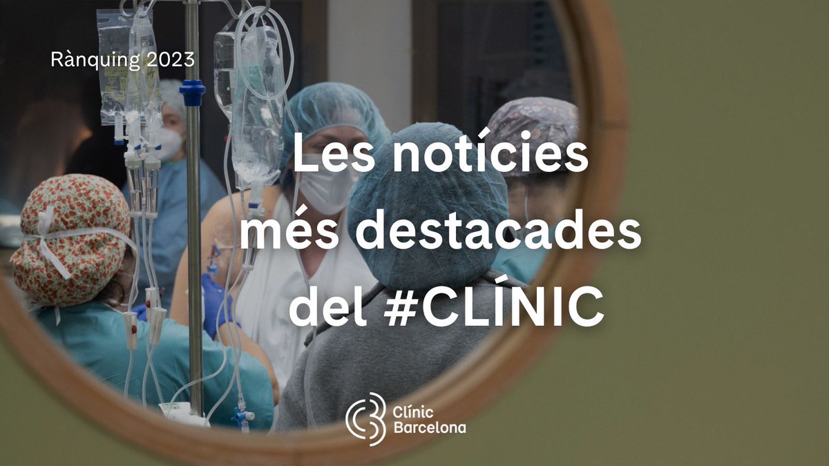 La notícies ➕ destacades del 2023 al #CLÍNIC: 1⃣ Cinc porros a la setmana impliquen consum de risc👉tinyurl.com/3ut8p85t 2⃣ Neix el nadó de la 1a dona trasplantada d’úter👉tinyurl.com/325nbx3j 3⃣ ‘El Cor Secret’ de Plensa pel Dia Mundial del Cor👉tinyurl.com/3evhxwxt