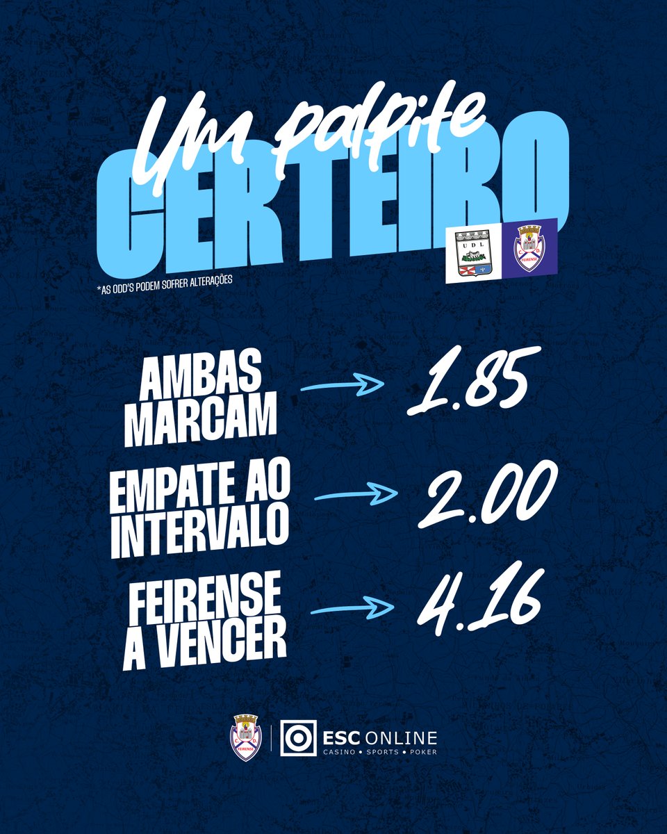 cdfeirensesad's tweet photo. 𝕆𝔹𝕁𝔼𝕋𝕀𝕍𝕆: Acabar o ano a 𝗩𝗘𝗡𝗖𝗘𝗥! 💪🏼
No estádio ou em casa, contamos com o teu apoio 💙

🆚 @uniaodeleiria
🏟️ Estádio Dr. Magalhães Pessoa
⏰ 18h00
📺 @sporttvportugal 3

#UDLCDF #OrgulhoDaBilla https://t.co/GbIXxbLk6W