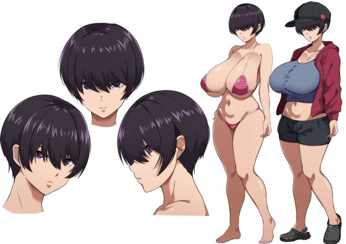 息抜きにキャラデザ。
クール系のグラビアアイドルです。 