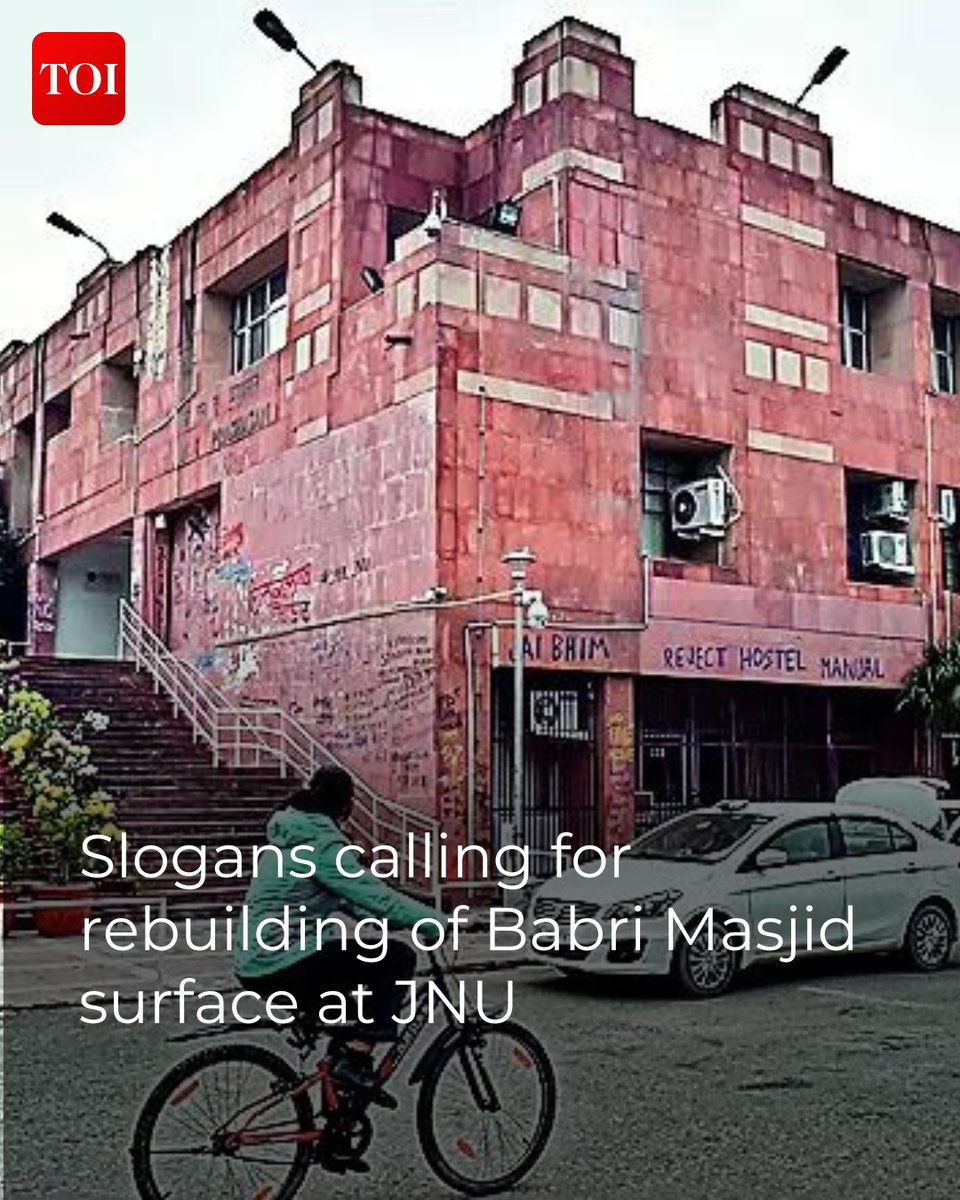 timesofindia's tweet photo. Ahead of the scheduled inauguration of #RamMandir in #Ayodhya, slogans demanding the rebuilding of #BabriMasjid have surfaced at #JNU.

Read: https://t.co/TiJplfKMN9 https://t.co/a8JFynYzZd