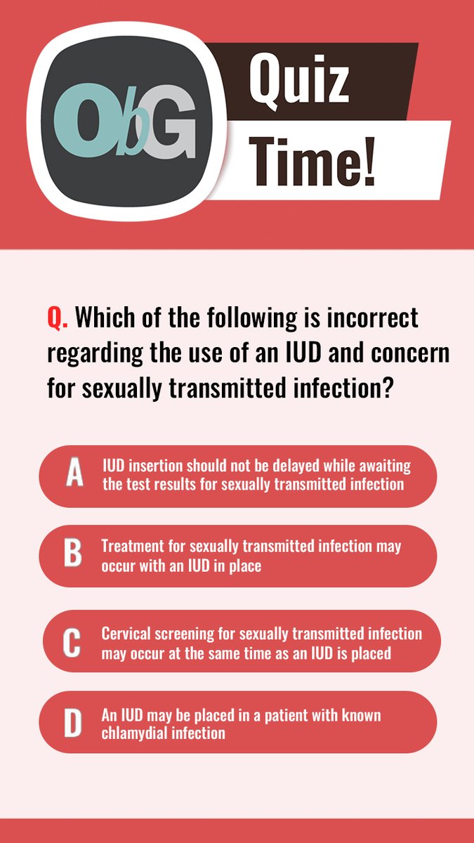 TheObGProject's tweet photo. Here's the answer to last week's question from our quiz on #LARCs: Implants & IUDs. Subscribe to the free weekly ObG Insider newsletter & get the rest of the quiz library. Fun, free, informative!
https://t.co/bPSU07xXO6
#womenshealth #birthcontrol https://t.co/qLapIC9ELk