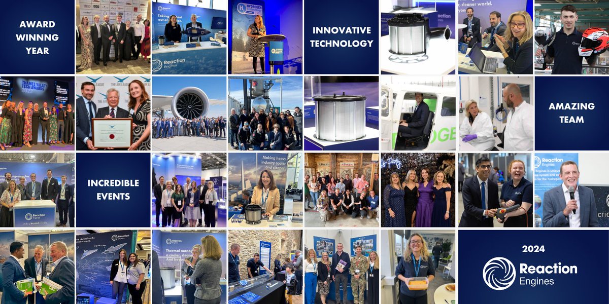 ReactionEngines's tweet image. From winning Thames Valley Tech Company of the Year and showcasing at COP28, DSEI &amp;amp; Dubai Airshow, to expanding partnerships, committing to sustainability and introducing a 9-day fortnight, 2023 has been an incredible year! Thank you to our amazing team for #MakingBeyondPossible!