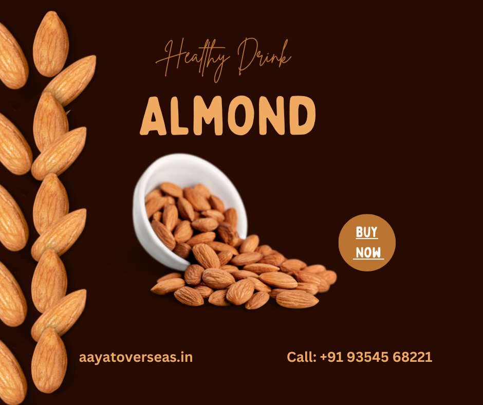 Fuel your day with the crunchy goodness of almonds – a powerhouse of nutrients that adds a delightful twist to your snacking routine! 🌰✨

aayatoverseas.in

#almonds #healthyhabits #dates #dryfruits #zahidi #health #kimia #drydates #safawi #mabroom #fard #kalmi #dryfig