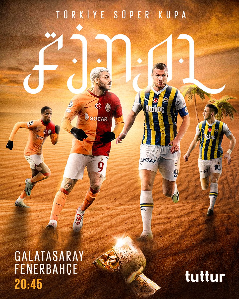 💥Beklenen gün geldi! 🏆Galatasaray ile Fenerbahçe 20:45'te Süper Kupa için sahaya çıkacak, final heyecanı yepyeni bahislerle tuttur'da yaşanacak. 🤔Sence, Suudi Arabistan'daki dev derbide kupaya hangi takım uzanacak? 👉tuttur.com/mac-detayi/141… #GSvFB #SüperKupa2023