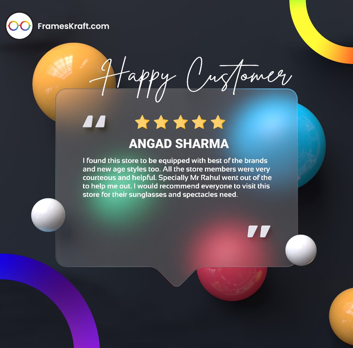 frameskraft_com's tweet image. Grateful for every customer who sees the world through our lenses and shares the vision of happiness!

#FramesKraft #FramkesKraftEyewear #frameskraftindia #merryxmas #merrychristmas🎄 #christmas2023🎄
#NewYear2024 #HappyNewYear #HNY2024 #HappyNewYear2024 #NewYear2024