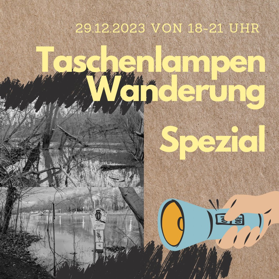Nachdem wir aufatmen konnten, haben wir die geplante Taschenlampen Wanderung neu durchdacht. Sie wird durch den Peißnitzauwald  führen, bekommt durch den aktuellen Saalepegel einen besonderen  Touch! Zieht euch bitte festes Schuhwerk an, bringt eure Lieblings Taschenlampen mit.