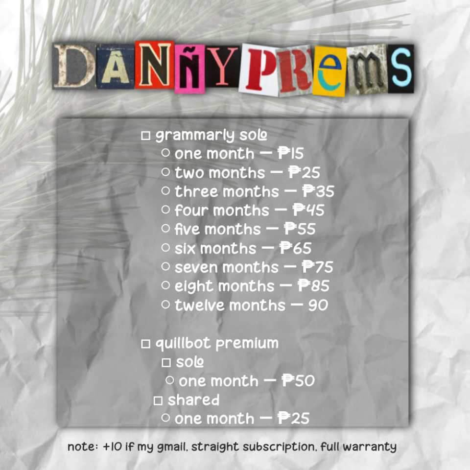 skin_dean's tweet photo. For sale , send dm lang po! / Mop: Gcash / paypal💰

tags : wts wtb lfb lfs lf prems ph netflix premium accounts accs for sale spotify nf yt youtube quillbot disney plus grammarly commissioner hbo prime Amazon. https://t.co/tl1FaLykdp