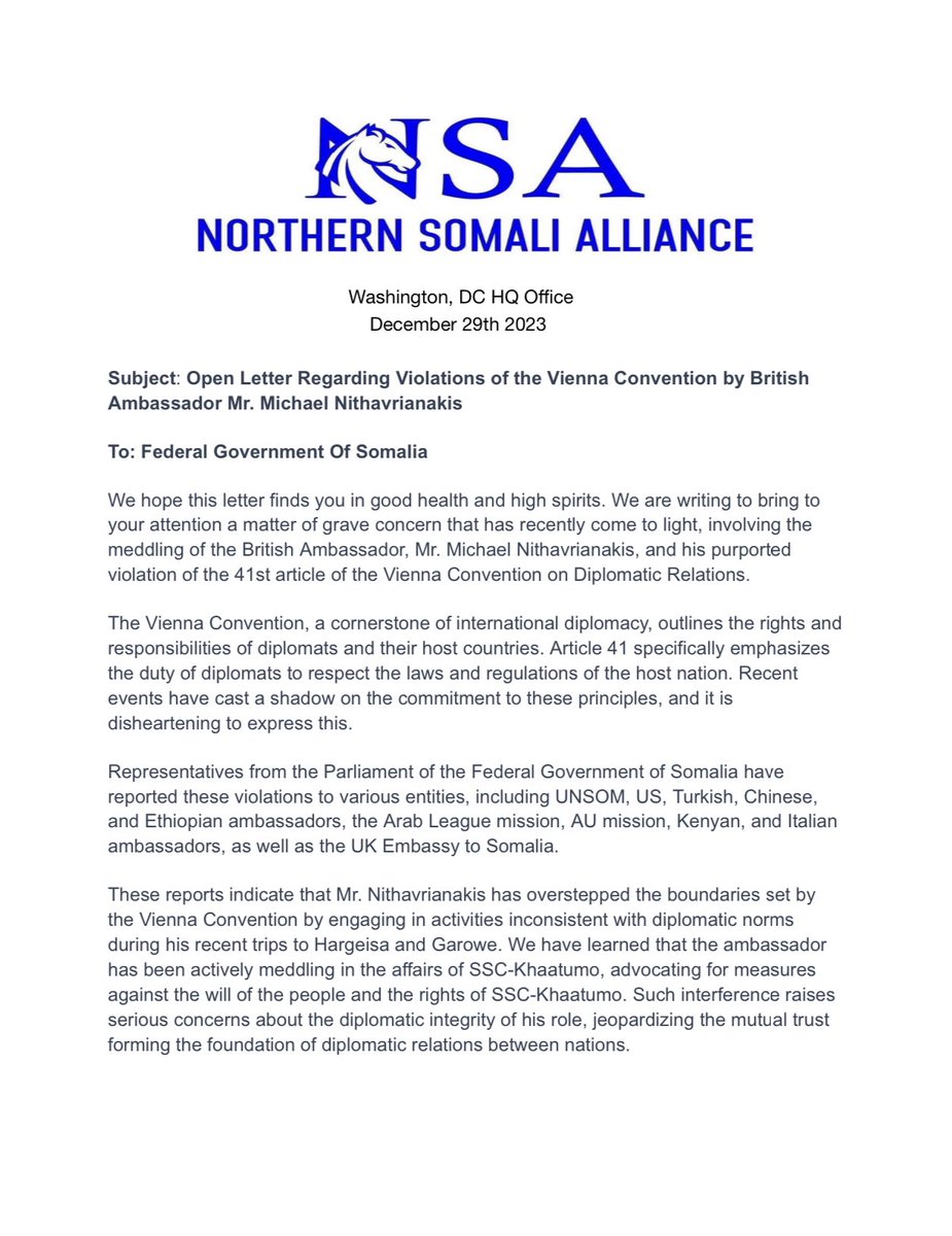 Northern Somali Alliance tweet media