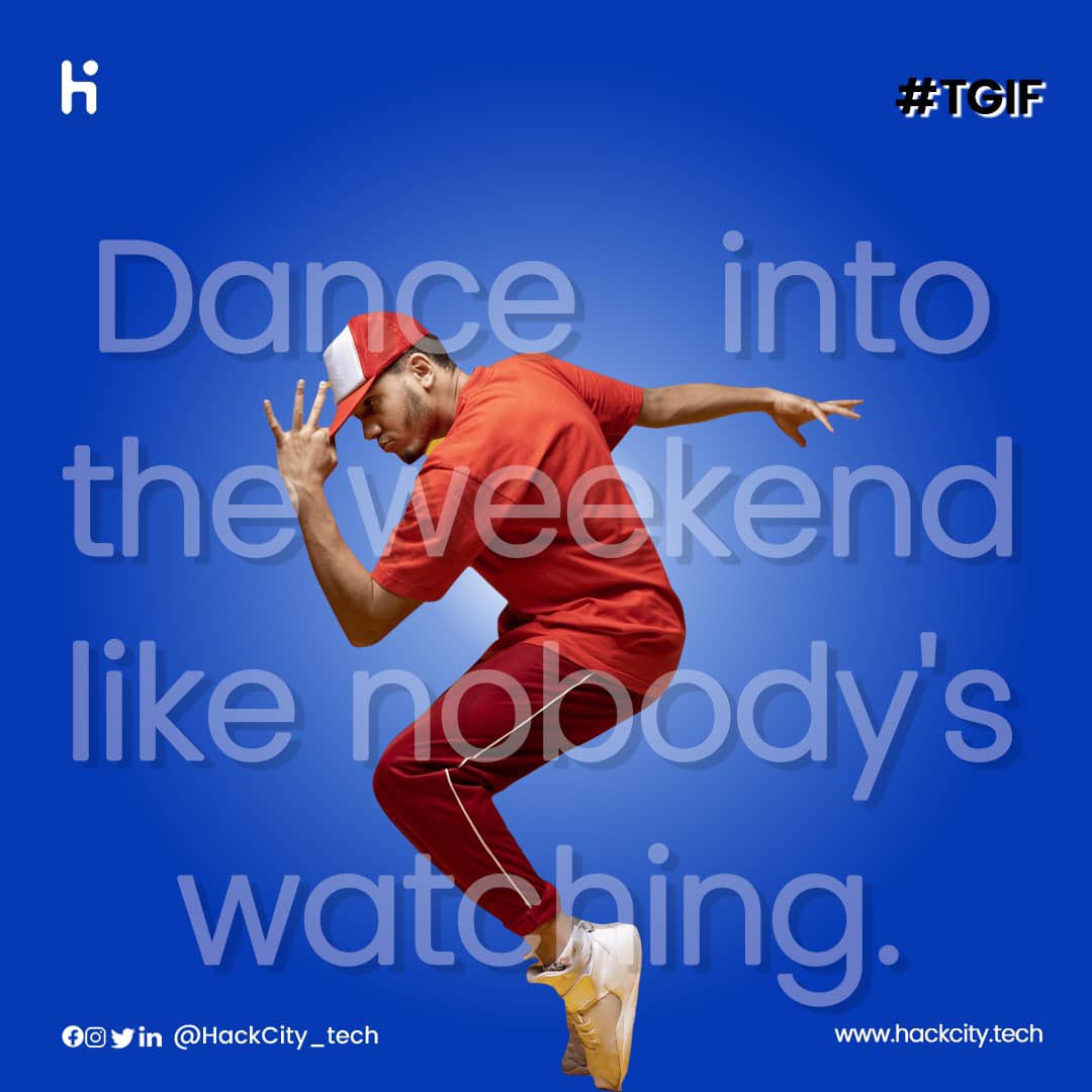 HackaBlock's tweet photo. Dance into the weekend like nobody's watching.
#TGIF #HackCity #HackCityTech #FridayVibes https://t.co/1UDjD6Xvxh