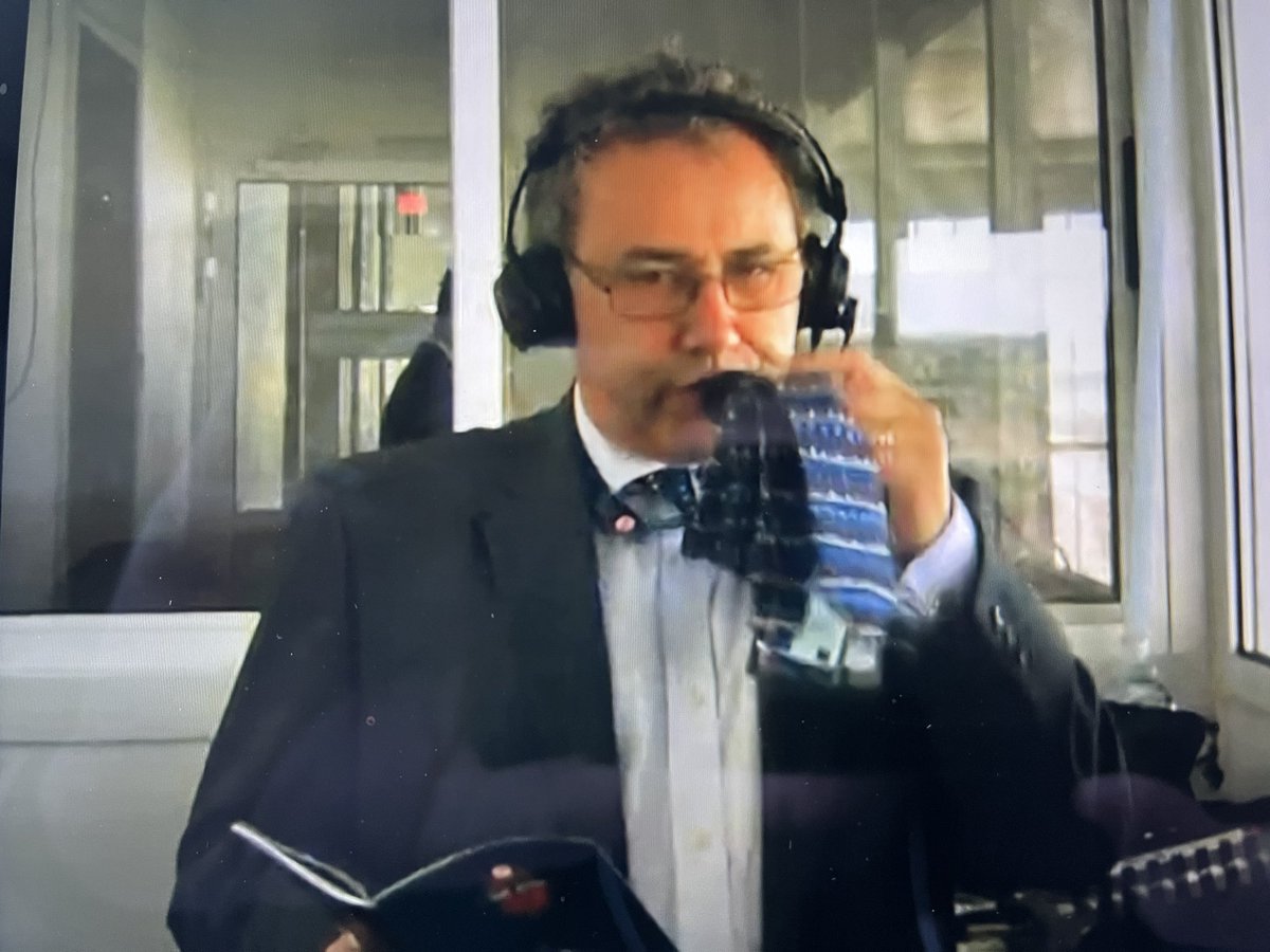 Lovely to see <a href="/Darren_Owen/">Darren Owen</a> proud of his collection of ties! That top button could do with being done up though. #standards