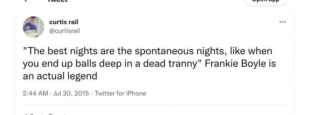 Sorelle_Arduino's tweet photo. @tvcritics Wanna hear a Frankie Boyle joke? See below…

Frankie only ditched the transphobic jokes when he realised he could pretend to be an ‘ally’ and shit on women instead

An awful lot of woman hating men have started to hang off the trans rights movement https://t.co/VFJm8NEXEg