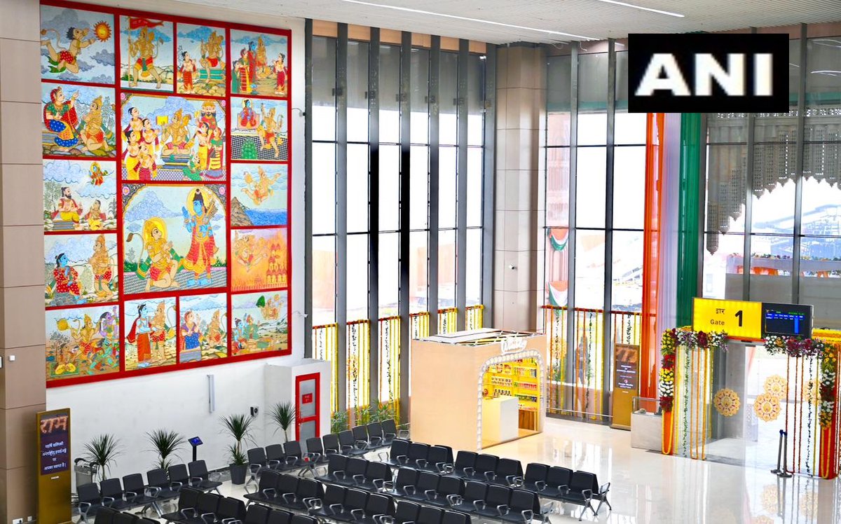 ANI's tweet photo. Visuals of the Maharishi Valmiki International Airport Ayodhya Dham, in Ayodhya, Uttar Pradesh.

Prime Minister Narendra Modi will inaugurate the newly built Ayodhya Airport tomorrow, 30th December. https://t.co/L9kmY8f9Ue