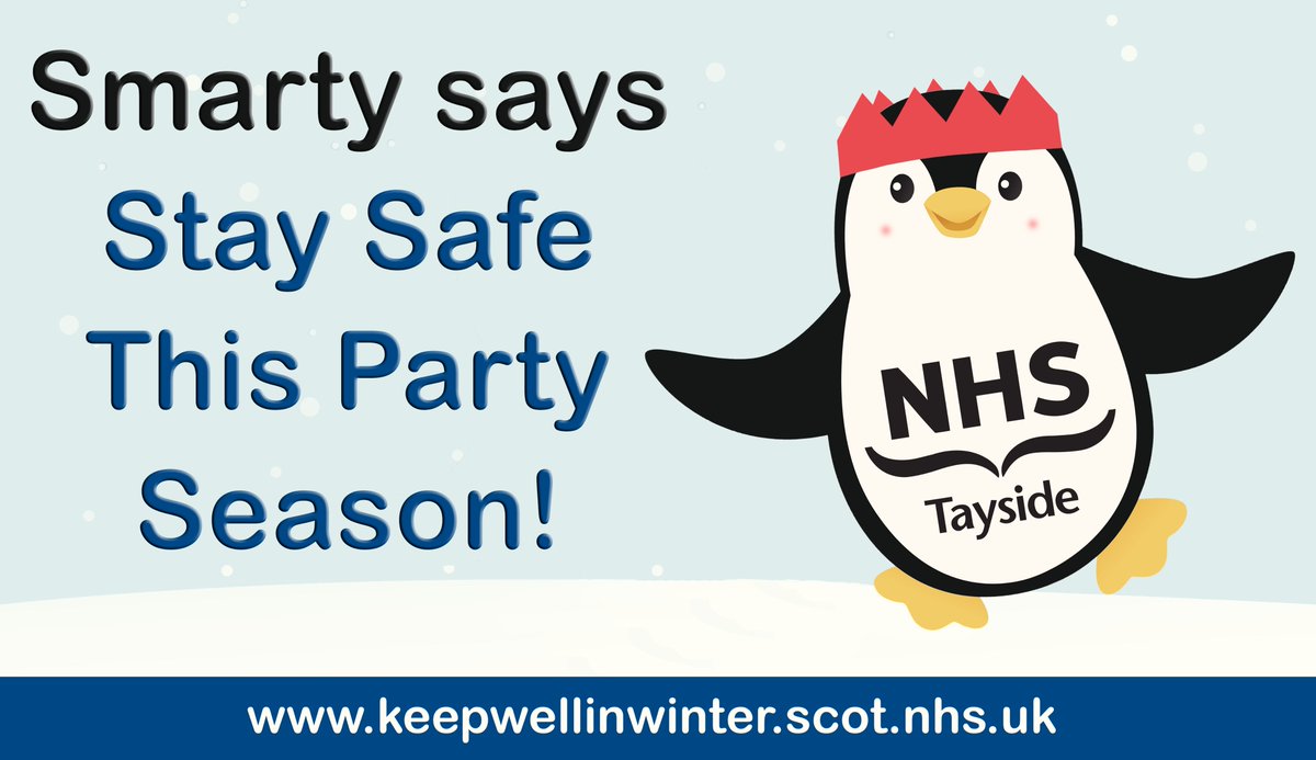 Don’t let the party turn sour this festive season! It’s important to take extra care in amongst the fun and festivities. 🥶 wrap up warm ❄️ take extra care walking in heels 🥂 be aware of how much you’re drinking 🤧 If you feel unwell stay at home keepwellinwinter.scot.nhs.uk