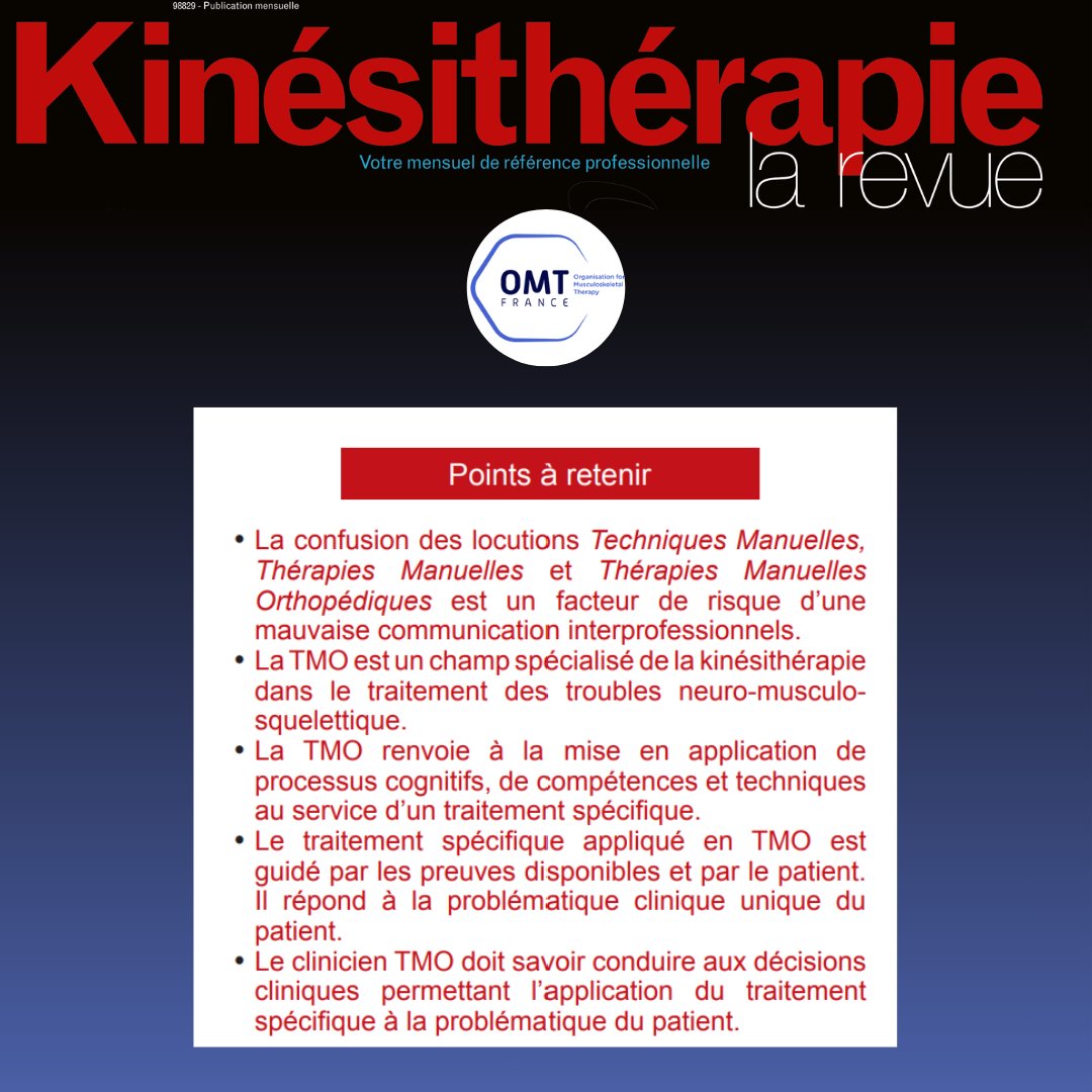 Nous vous présentons le deuxième des 5 articles publiés sur Kinésithérapie la revue 🥰
Retrouver le en accès libre pendant 3 mois sur le site <a href="/sciencedirect/">Elsevier | ScienceDirect</a>  : 
sciencedirect.com/science/articl…
Merci à notre cellule scientifique 🙏
#kiné #musculoskeletal