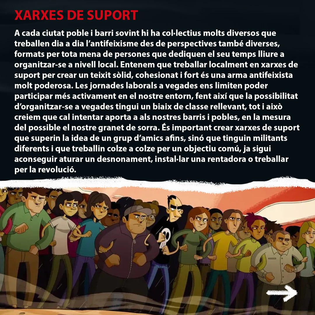 HeuraNegraVKK's tweet photo. Per tancar l'any portem un petit resum extret del capítol Al barri del llibre "Tothom pot ser antifa" de Pol Andiñach membre del col·lectiu @cuellilarg amb petits consells per practicar l'antifeixisme al barri. I acompanyat d'il·lustracions meravelloses prestades de @zerocalcare https://t.co/IGqaVosxwk