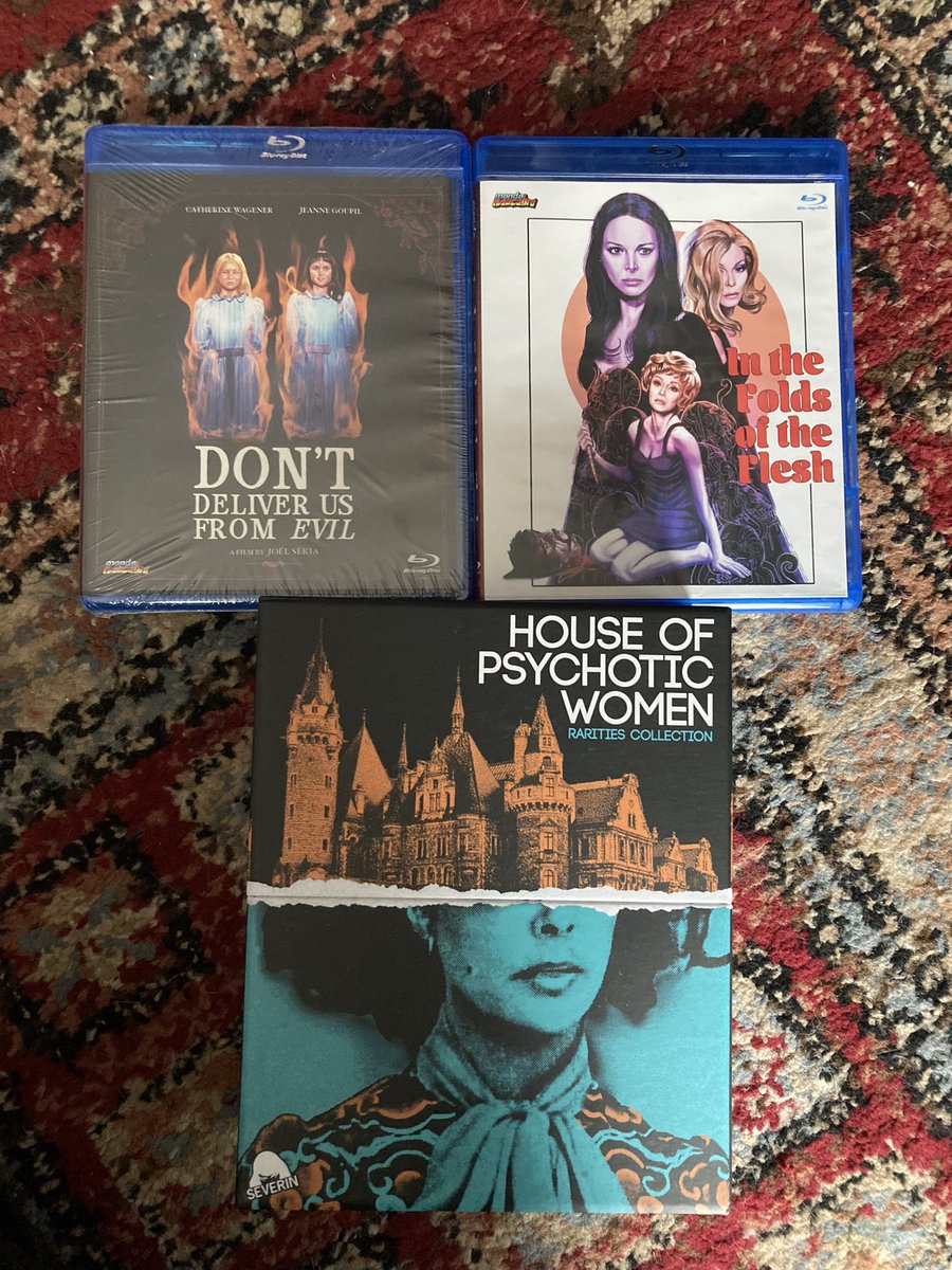 necrobaker's tweet photo. Some Xmas presents. Just watched In the Folds of the Flesh and it’s fucking bananas! https://t.co/lEleDj3zIv