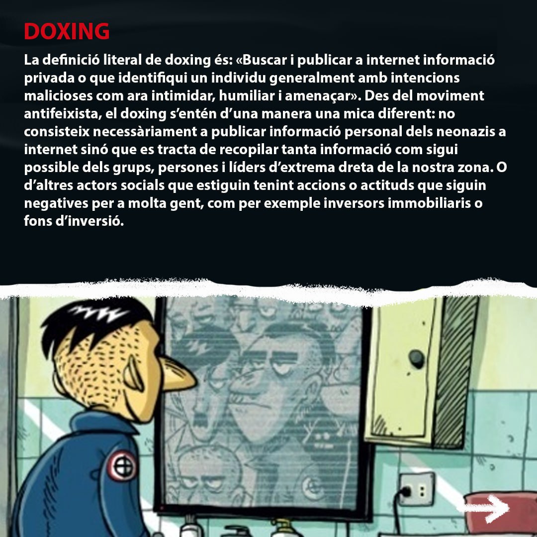 HeuraNegraVKK's tweet photo. Per tancar l'any portem un petit resum extret del capítol Al barri del llibre "Tothom pot ser antifa" de Pol Andiñach membre del col·lectiu @cuellilarg amb petits consells per practicar l'antifeixisme al barri. I acompanyat d'il·lustracions meravelloses prestades de @zerocalcare https://t.co/IGqaVosxwk