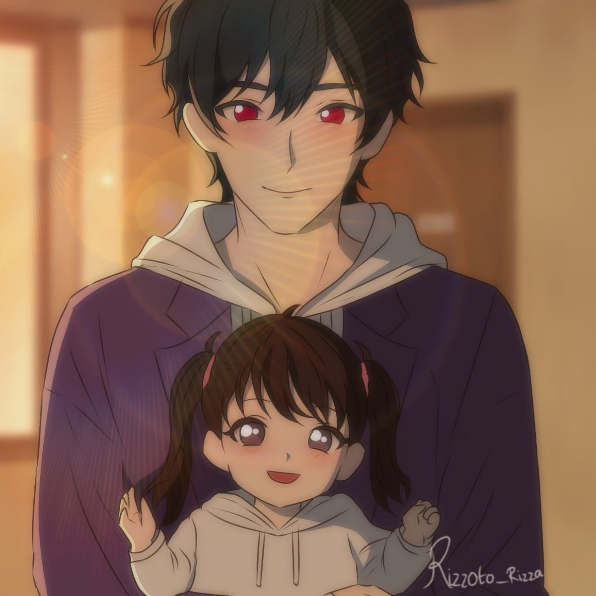 For event Tukar Kado, just a father with his beloved little girl, special for @maho_anpu 

And thank you so much for the event too! Hope you enjoy this art!!

#arttrade #secretsanta #ArtistOnTwitter #ocart