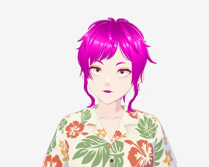 ええ感じでは?でもパッと見でかおるさんっぽさは…あんまり…ない…かな……?キツめのメイクしてる強そうな女イメージでデザインしたぜ。服まで作れるかなぁ。頑張ってみます 