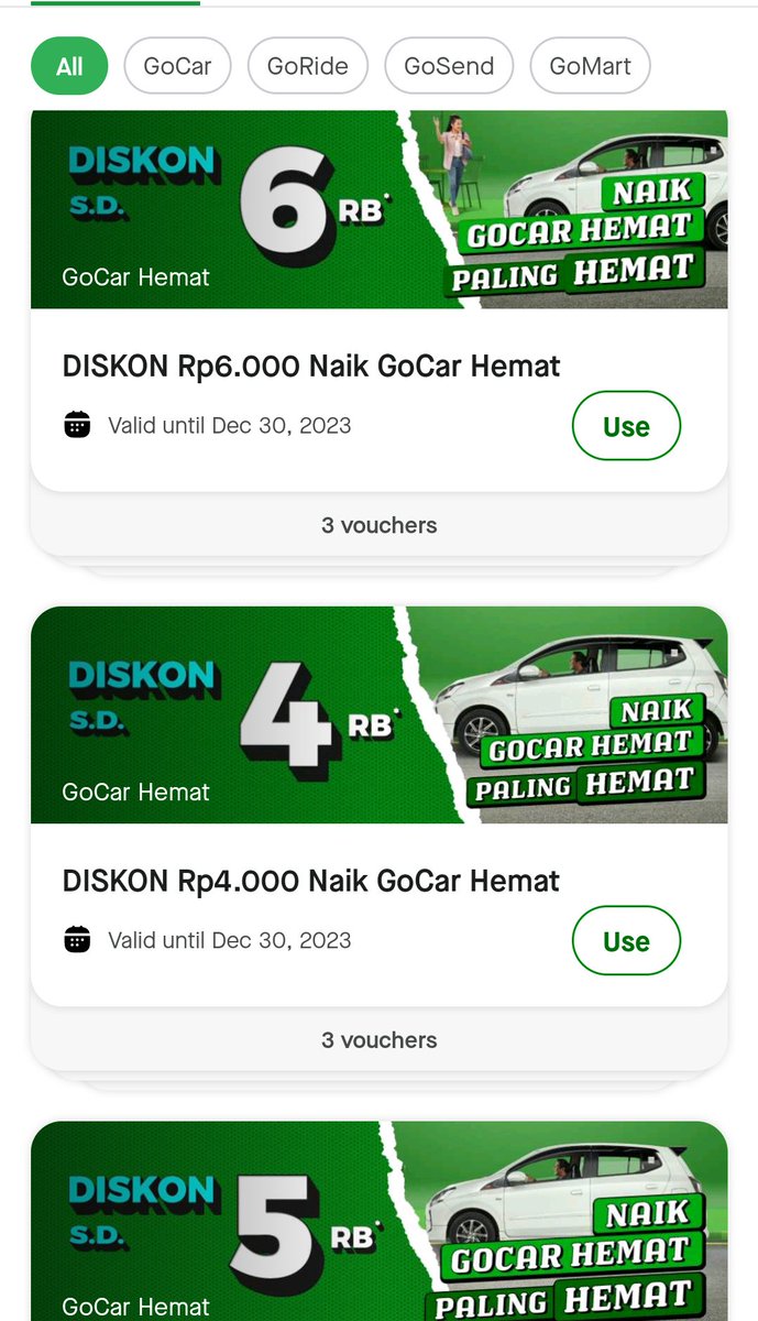 kumissuci's tweet photo. wts voucher diskon gocar gojek

✅boleh cek dulu
💰Fee 1k https://t.co/wIexiO5fao