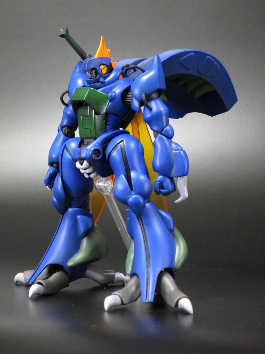 LbPandora's tweet photo. ビランビー完成です！
なんとか設定イメージになったと思います！
可動モデルのスクラッチは初めてで反省点も色々残りましたが、次回作に生かせればと思います😊
一旦完成ですが、ランチャーが無いのでもうちょい作業します😆
#ビランビー 
#聖戦士ダンバイン https://t.co/WWwQ3mOJA0