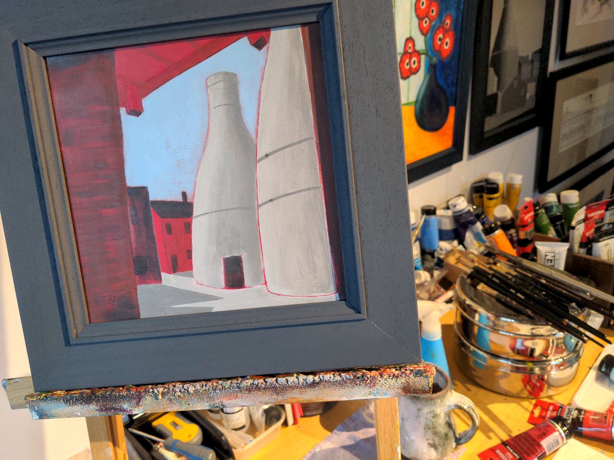 Nice surprise just before the festivities kicked in! This one was on display @bramptonmuseum  But it's now winging its way to its new home in Canada! 

#gladstonepotterymuseum
Acrylic on canvas  28x28 cms

#bottleovens
#thepotteries
#stokeontrent
artfromtw.com