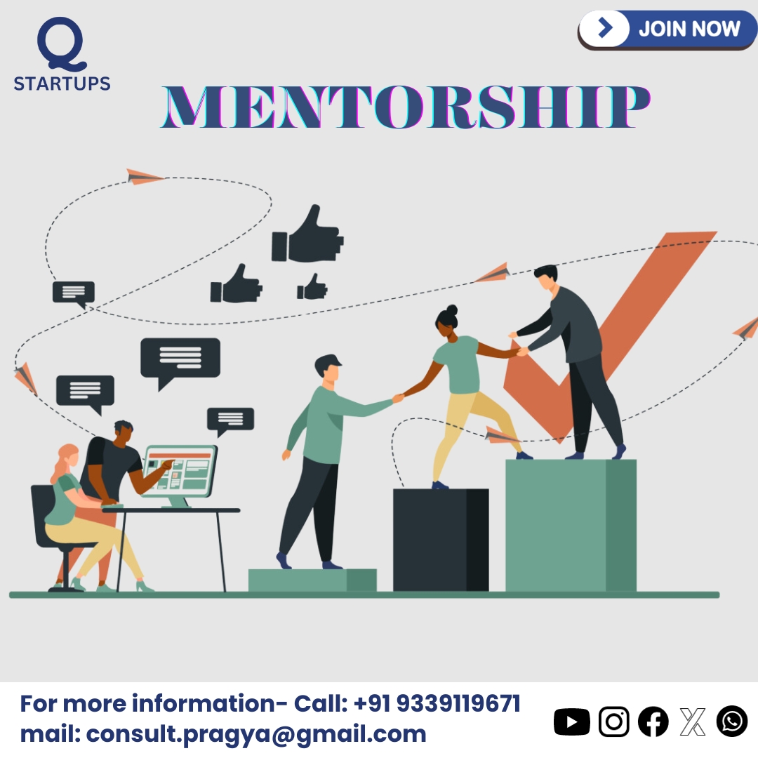 QStartupsIndia's tweet photo. 🚀 Exciting Update! 🚀 

QStartups, your hub for shaping future entrepreneurs, offers a wealth of resources—incubation, mentoring, collaboration, and funding. 
Our spotlight service, Mentorship, provides seasoned guidance, industry insight. https://t.co/Djb8svCITg