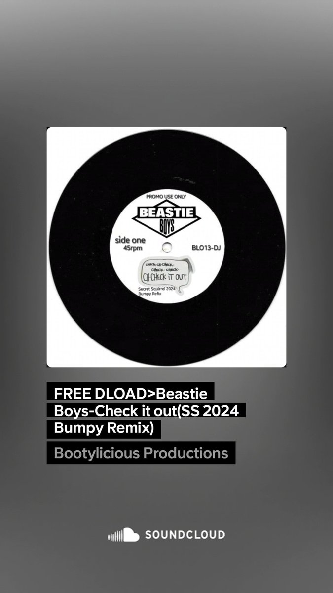 danstateunknown's tweet image. FREE DLOAD&amp;gt;Beastie Boys-Check it out(SS 2024 Bumpy Remix) by Bootylicious Productions on #SoundCloud
on.soundcloud.com/EUjjo